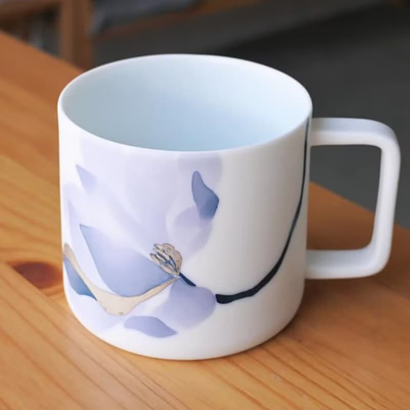 【結婚禮物木蓮花銀彩馬克杯 (小) /真窯