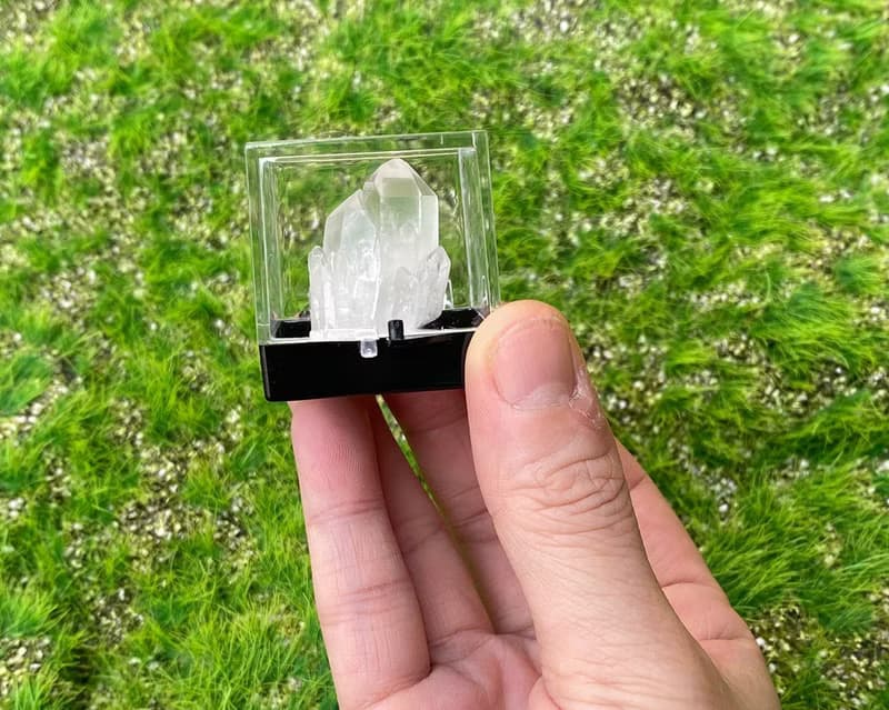 小小能量礦石擺件-可愛精緻小迷你白水晶簇 能量 辦公室 療癒擺件
