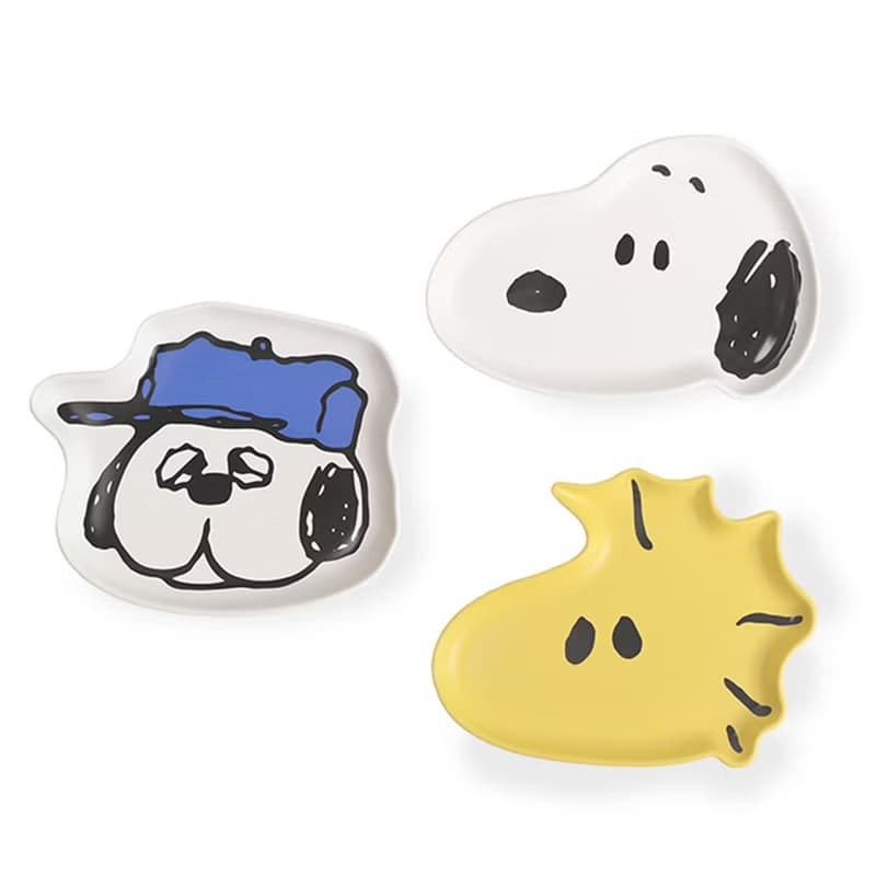 Peanuts史努比陶瓷點心盤-Snoopy Olaf Woodstock 盤子