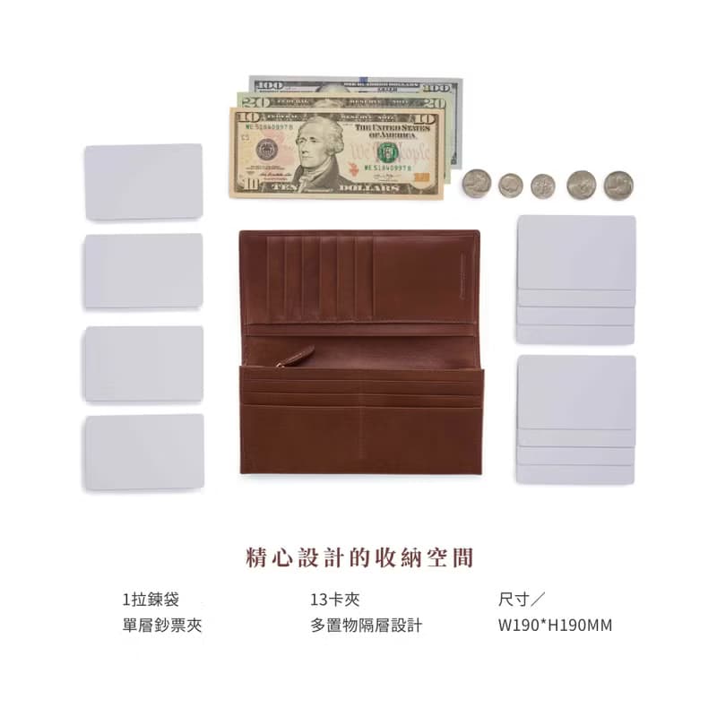 【禮物/24H出貨】男生皮夾/女生薄長夾 男女適用 義大利植鞣革