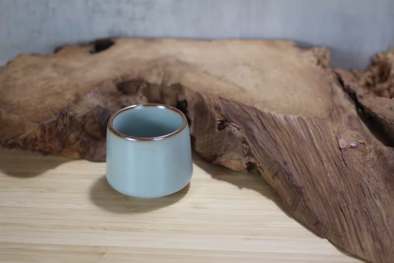 【送禮好物】80ml 汝窯 無把 咖啡小緣杯 台灣鶯歌製