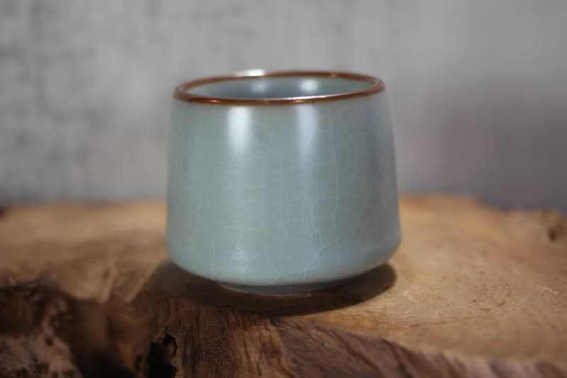 【送禮好物】80ml 汝窯 無把 咖啡小緣杯 台灣鶯歌製