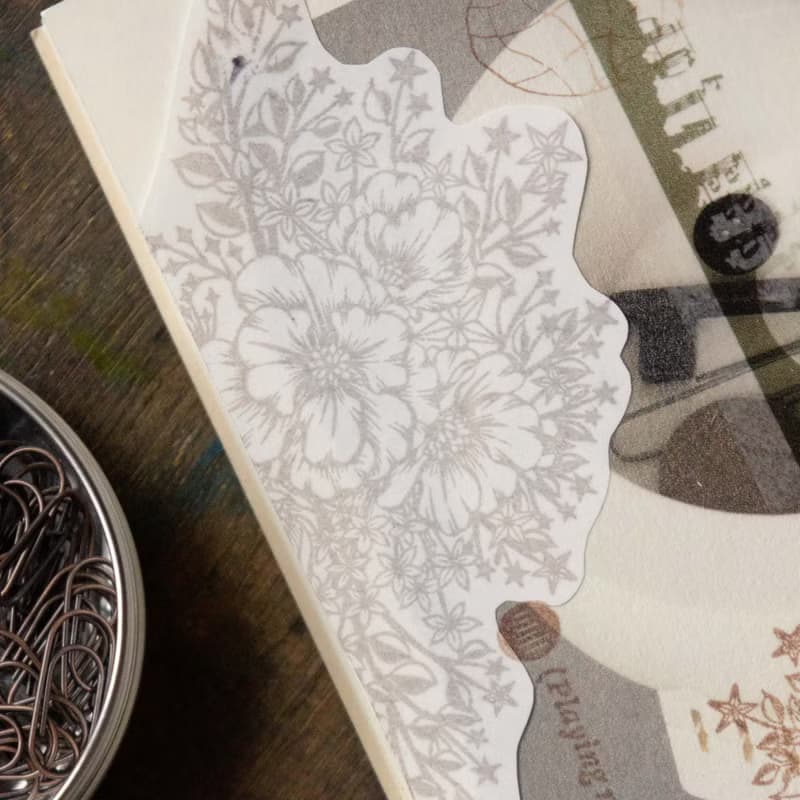 星辰染木印章 - 銀蓮花束