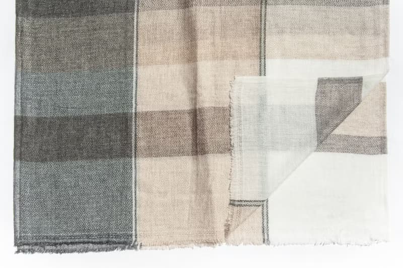 喀什米爾Cashmere 針織圍巾 純羊毛圍巾 手織圍巾 編織圍巾-沙漠
