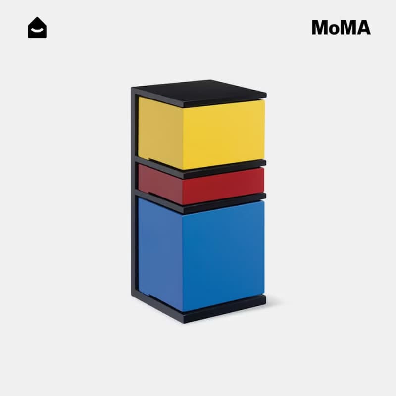 美國 MoMA 風格派收納櫃 蒙德裡安風桌面抽屜櫃首飾小物件收納