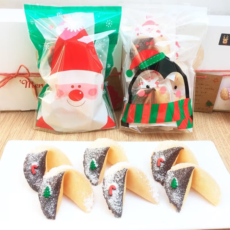 幸運籤餅 聖誕雪花黑巧克力 手工現烤幸運餅乾 聖誕節禮物