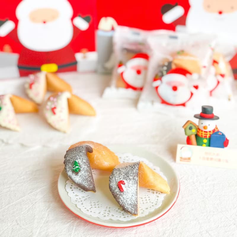 幸運籤餅 聖誕雪花黑巧克力 手工現烤幸運餅乾 聖誕節禮物