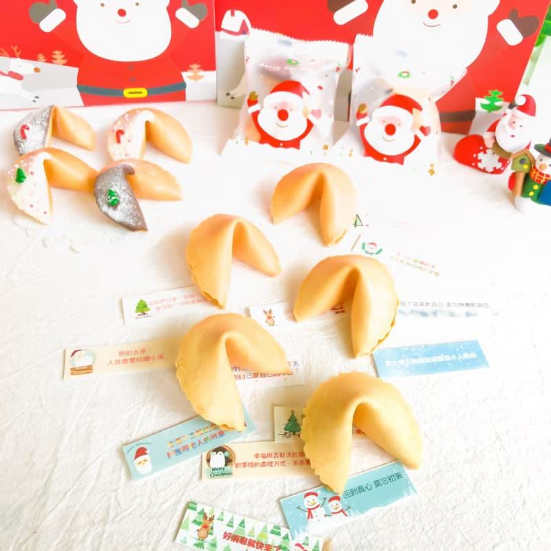 幸運籤餅 聖誕雪花黑巧克力 手工現烤幸運餅乾 聖誕節禮物