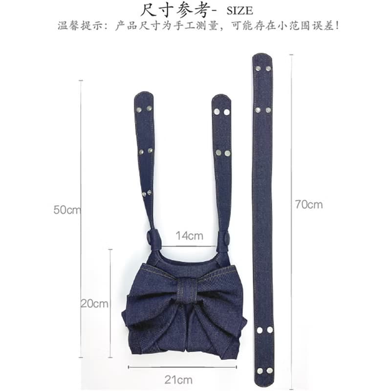 立裁蝴蝶結字母繡花單肩斜挎包包小眾設計感禮物
