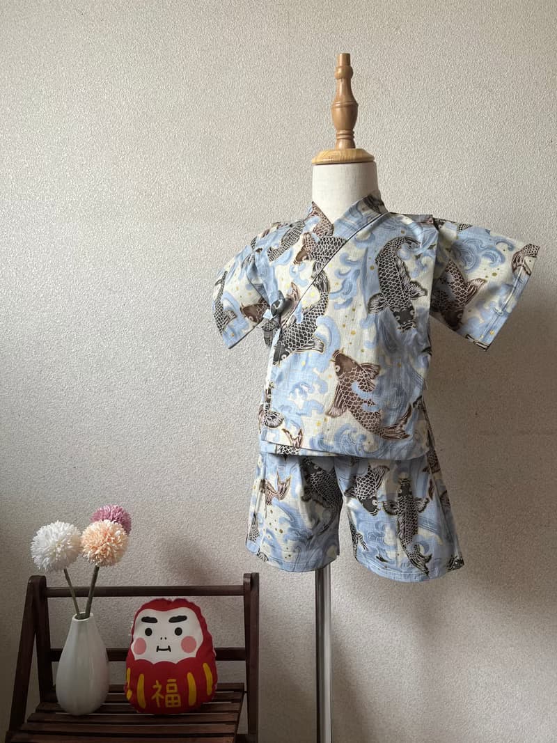 拼拼布。手作 - 兒童甚平、日式浴衣 90公分