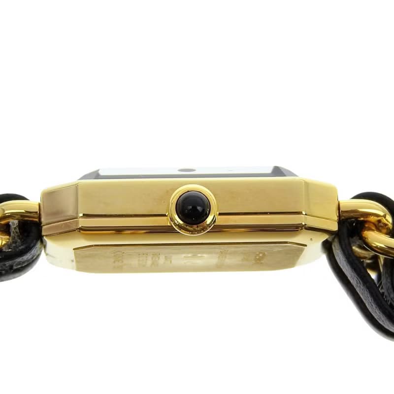 【日本直送】シャネル CHANEL プルミエールS 腕時計 H0001 金メッキ×レザー クオーツ アナログ表示 黒文字盤 レディース【中古】