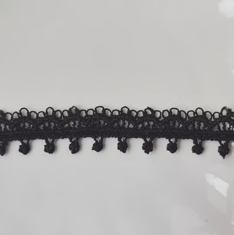 扇形窗花黑蕾絲choker