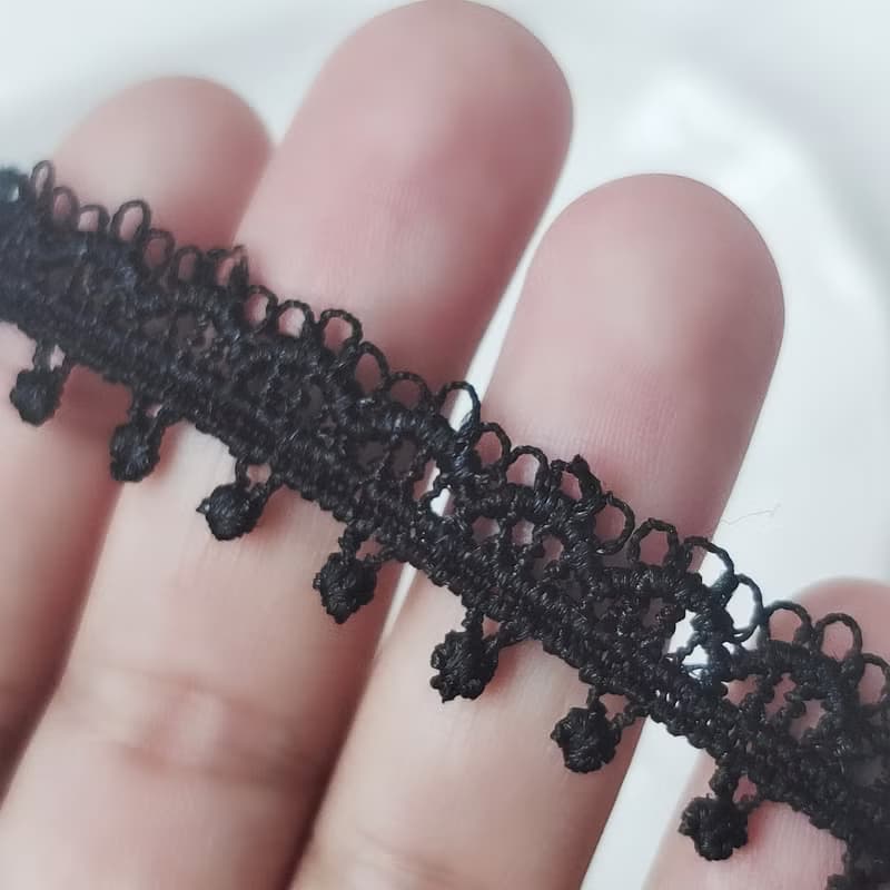 扇形窗花黑蕾絲choker