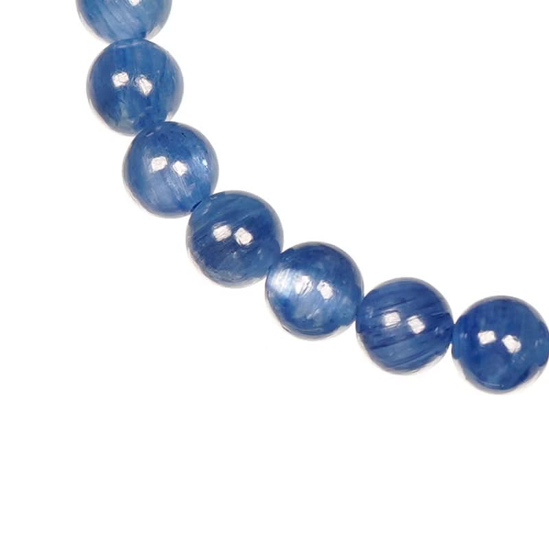 【正佳珠寶】藍晶石 高品閃光藍晶 6.3-6.8mm 藍晶石手珠