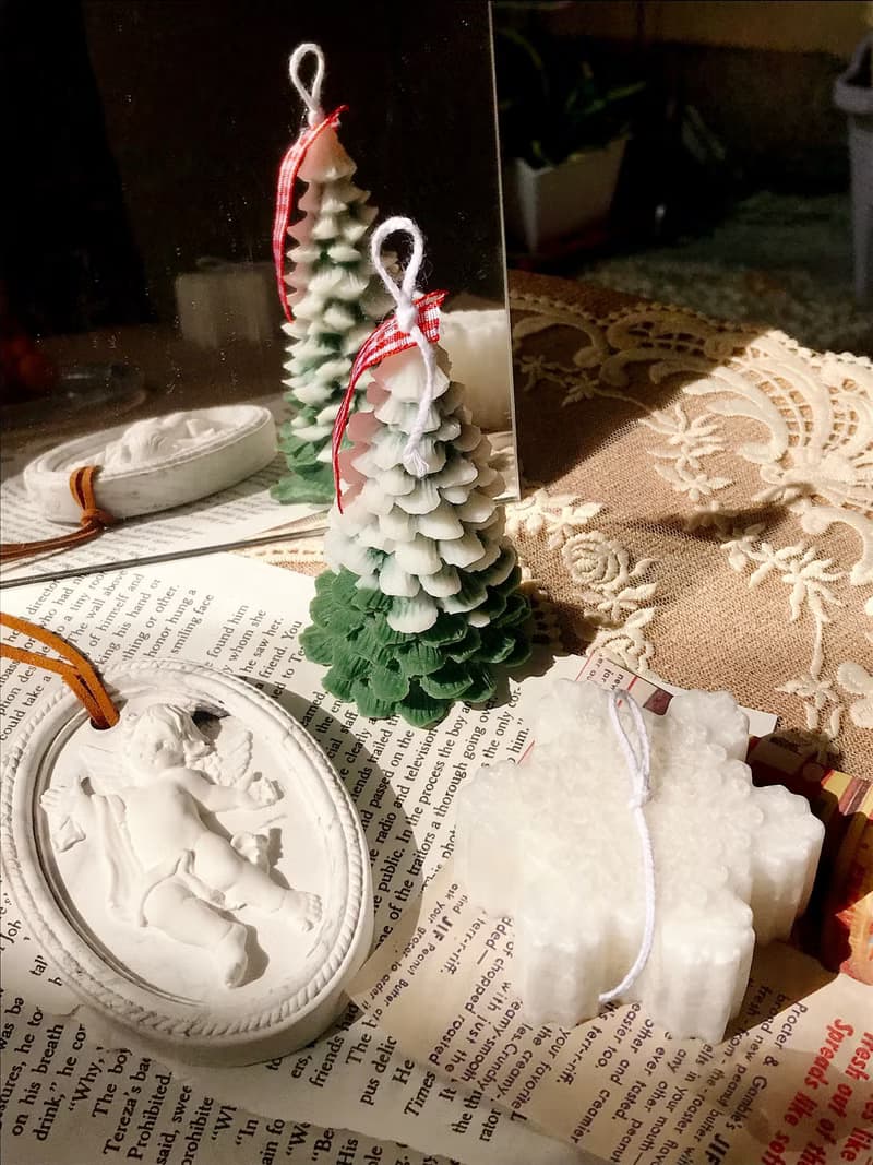 【獨家聖誕禮盒】聖誕香氛蠟燭禮盒 聖誕樹 雪花 擴香石