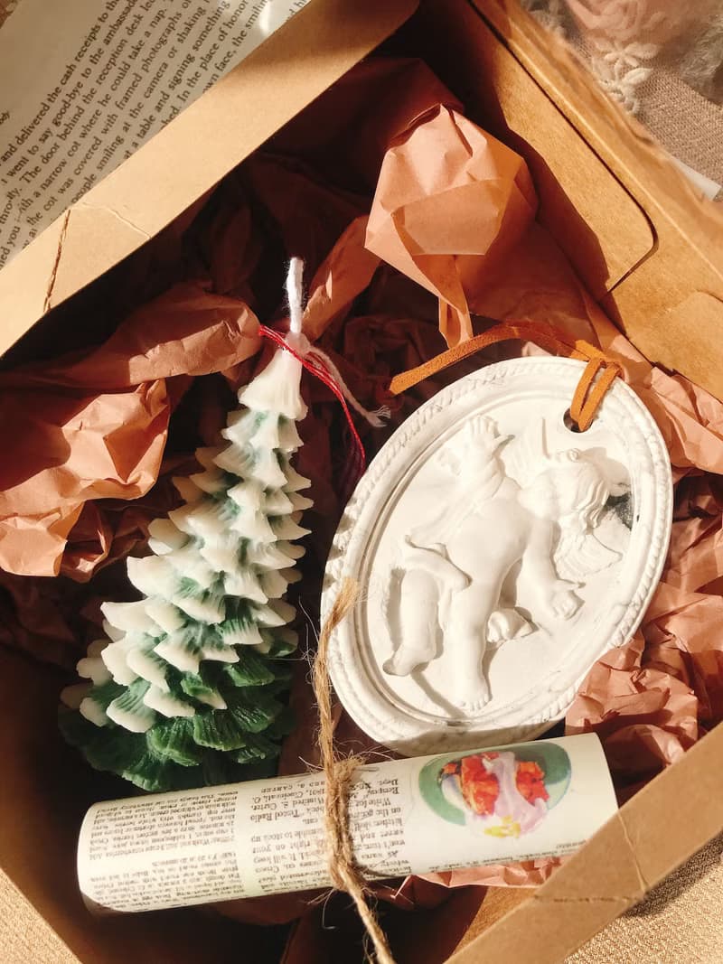【獨家聖誕禮盒】聖誕香氛蠟燭禮盒 聖誕樹 雪花 擴香石