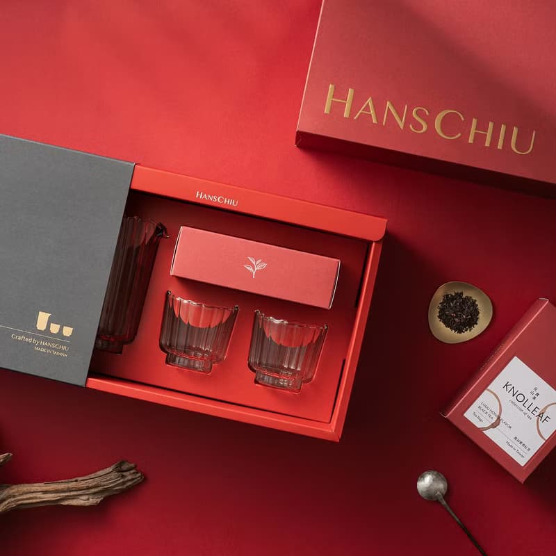 【新婚禮物】鴻運福器禮盒/ 玻璃茶具&蜜香紅茶包 蜜香紅茶 結婚