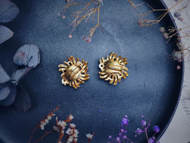 Jomaz 花之圓舞煙火耳環－美國古董首飾 Vintage Jewelry