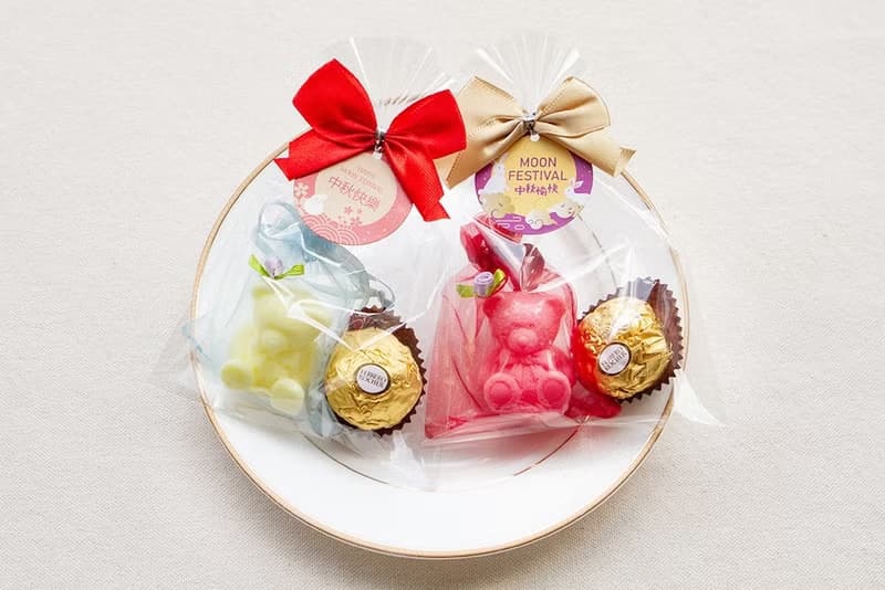 中秋節禮物 贈品 泰迪熊香皂+金莎巧克力小禮物包 (滿百份免費印)