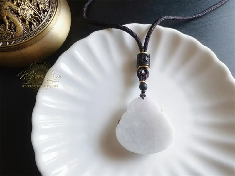 天然緬甸玉 翡翠 細糯種翡翠佛公 彌勒佛 項鍊 禮物