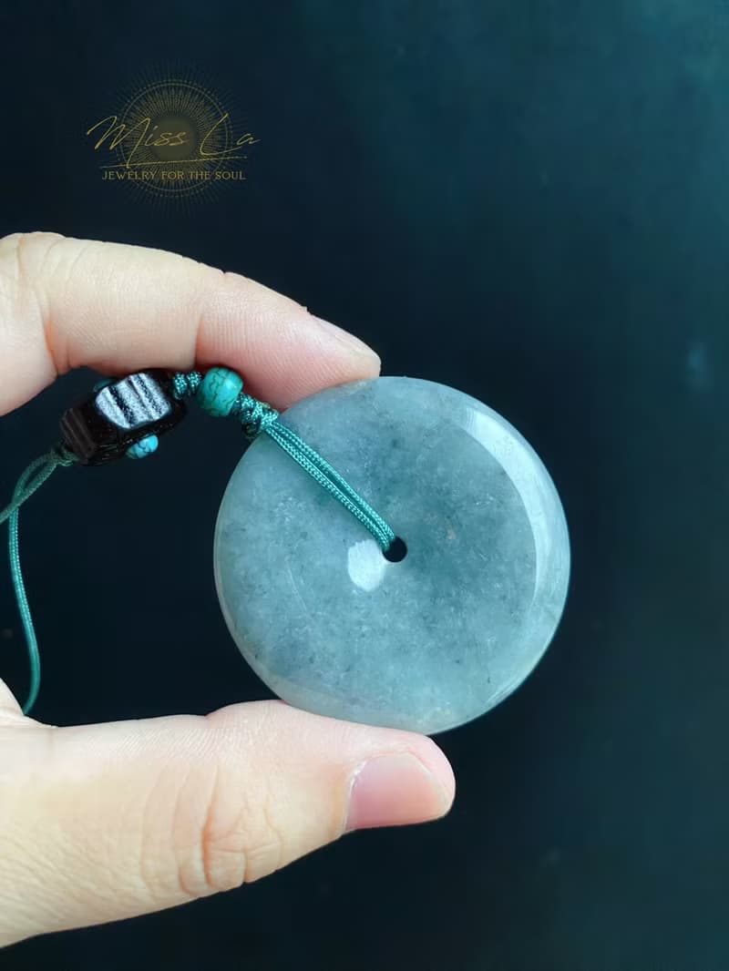 天然緬甸玉翡翠 烏雞 綠底 平安扣 黑檀木 綠松 包掛 手機掛 禮物