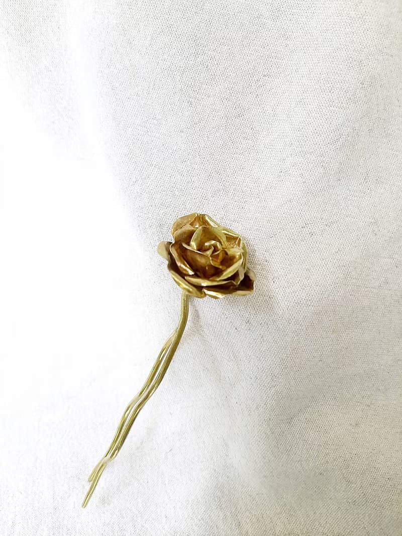 玫瑰/黃銅雙簪/情人節禮物