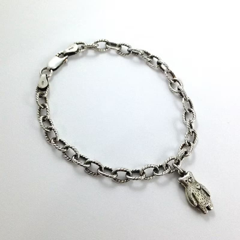 小熊 純銀 手鍊