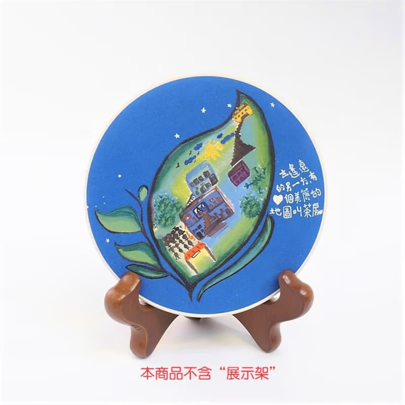 環保陶瓷吸水杯墊/泰國山村學童畫作/高溫燒製不退色/台灣鶯歌製