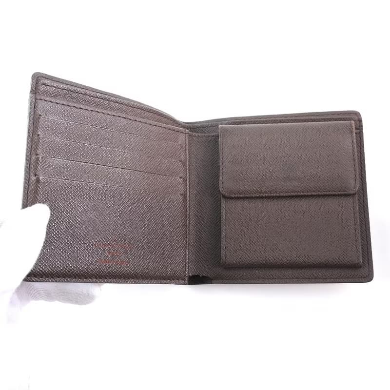 【日本直送】ルイ・ヴィトン LOUIS VUITTON ポルトフォイユ・マルコ 二つ折り財布 N61675 ダミエキャンバス 茶 CA0089 メンズ【中古】