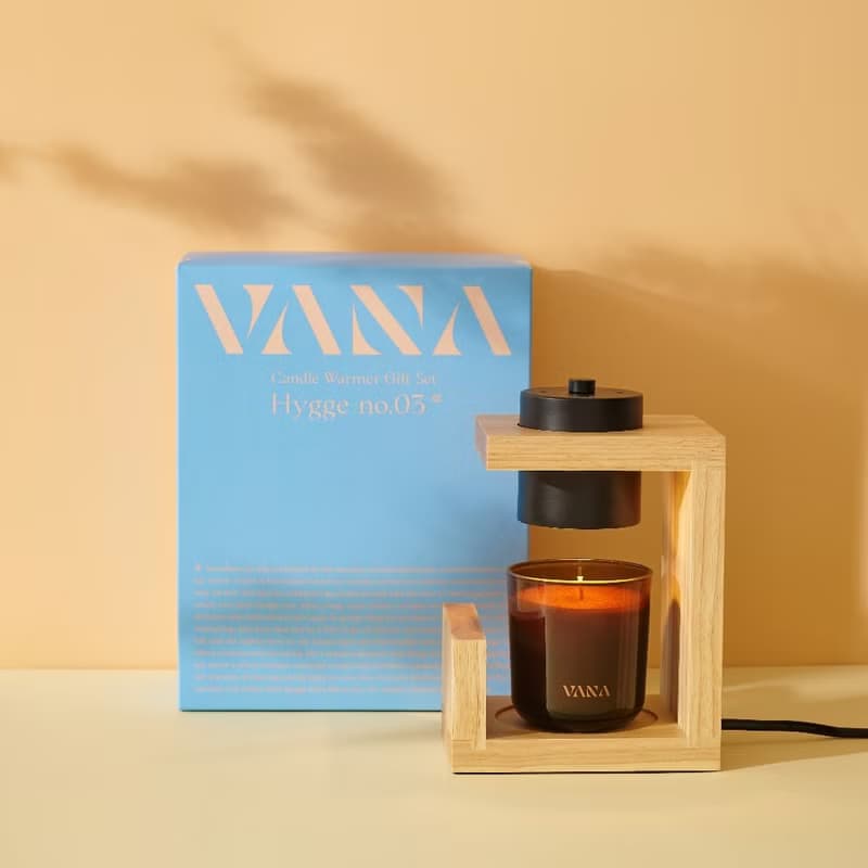 Hygge No. 03 實木款香氛暖燈禮盒 享保固 附燈泡 純天然植物蠟燭
