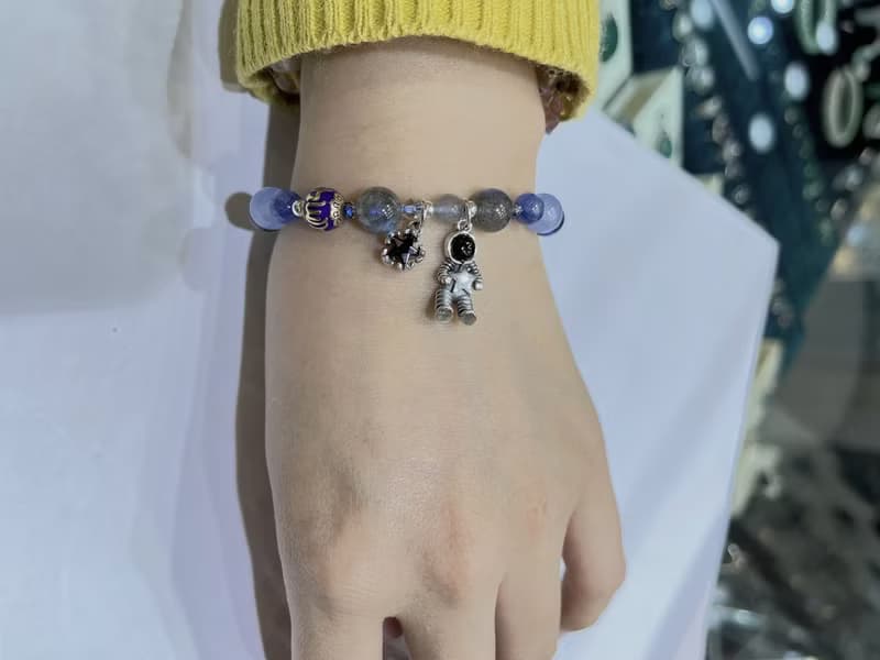 寶麗金珠寶-天然水晶摘星銀飾手鍊