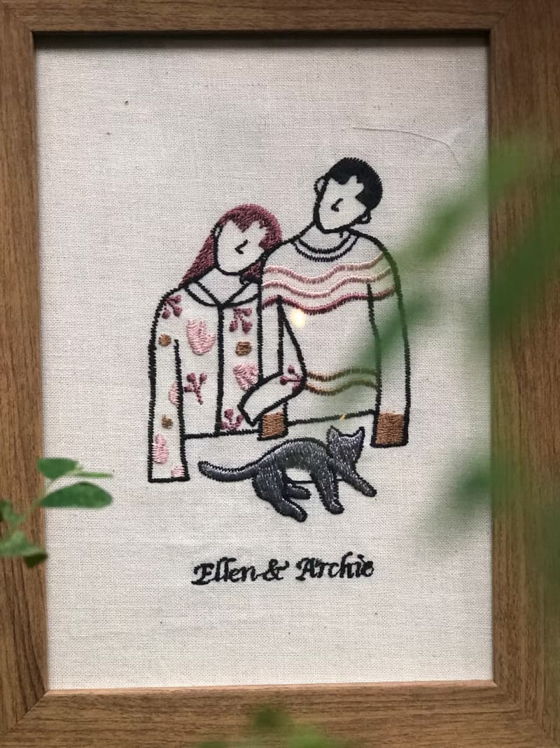 人像刺繡像框-7寸