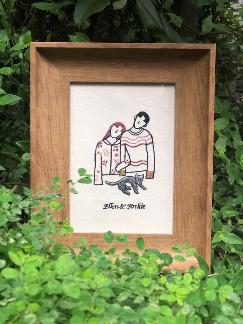 人像刺繡像框-7寸