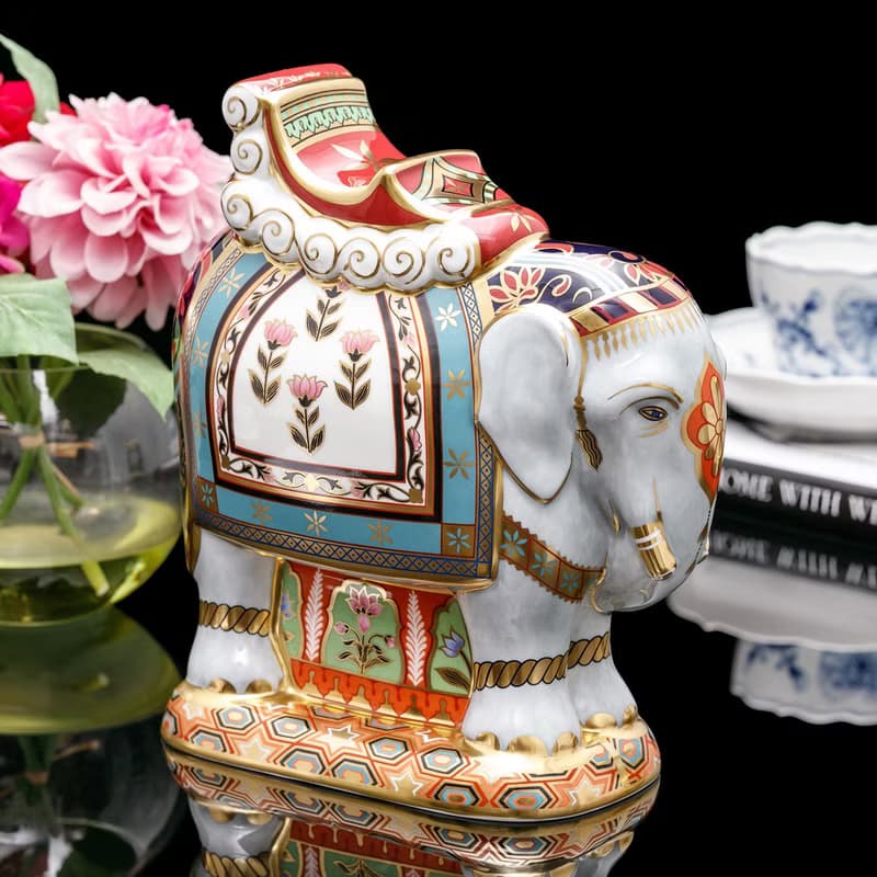 皇家御瓷東方瑞象Royal Crown Derby 1997吉祥之象限量骨瓷雕塑