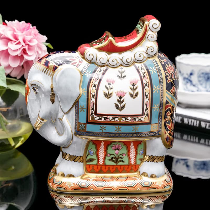 皇家御瓷東方瑞象Royal Crown Derby 1997吉祥之象限量骨瓷雕塑