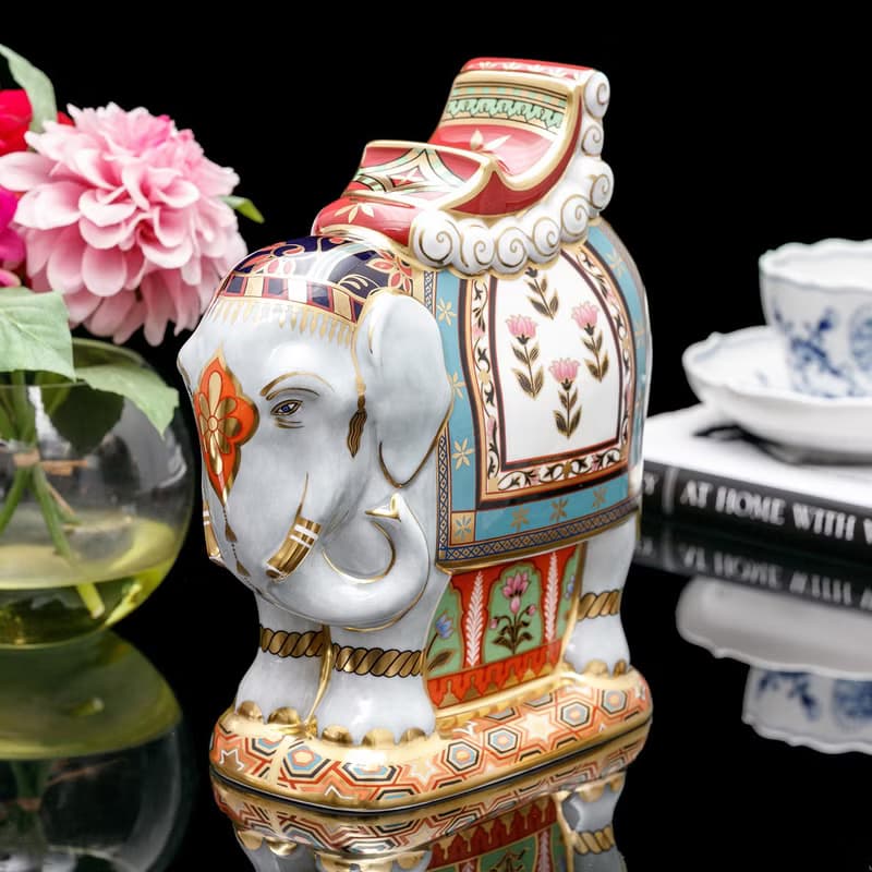 皇家御瓷東方瑞象Royal Crown Derby 1997吉祥之象限量骨瓷雕塑