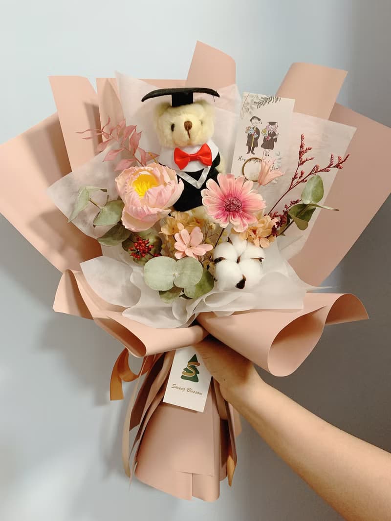 sueing_blossom  乾燥太陽花畢業花束