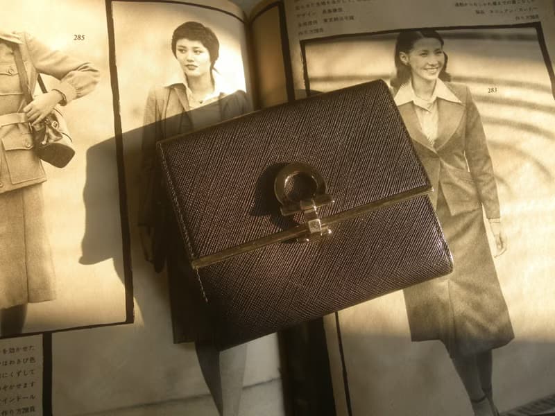 【老時光 OLD-TIME】早期二手包義大利Salvatore Ferragamo短皮夾