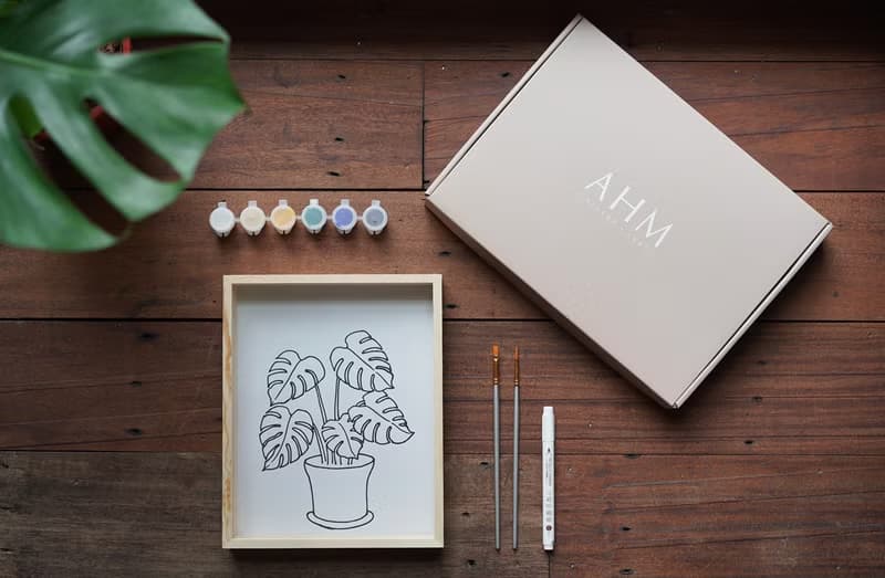 現貨 AHM IARTS 透明系手繪框－植物系列 材料包體驗禮盒