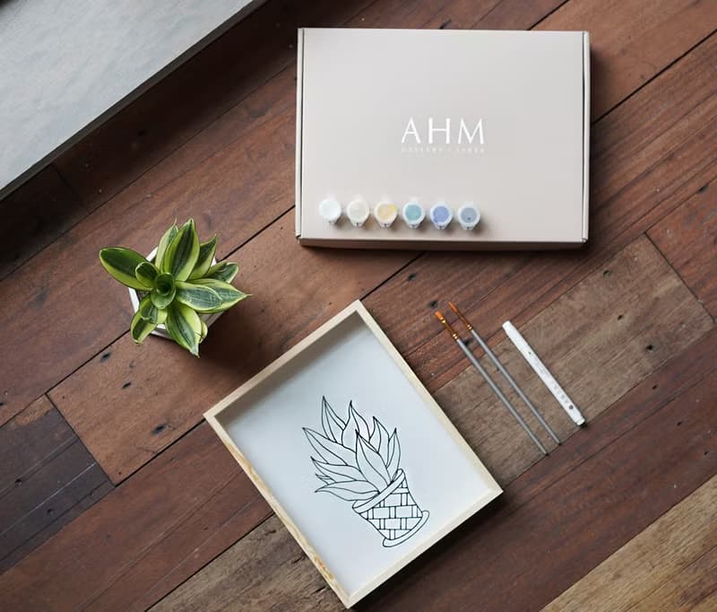 現貨 AHM IARTS 透明系手繪框－植物系列 材料包體驗禮盒