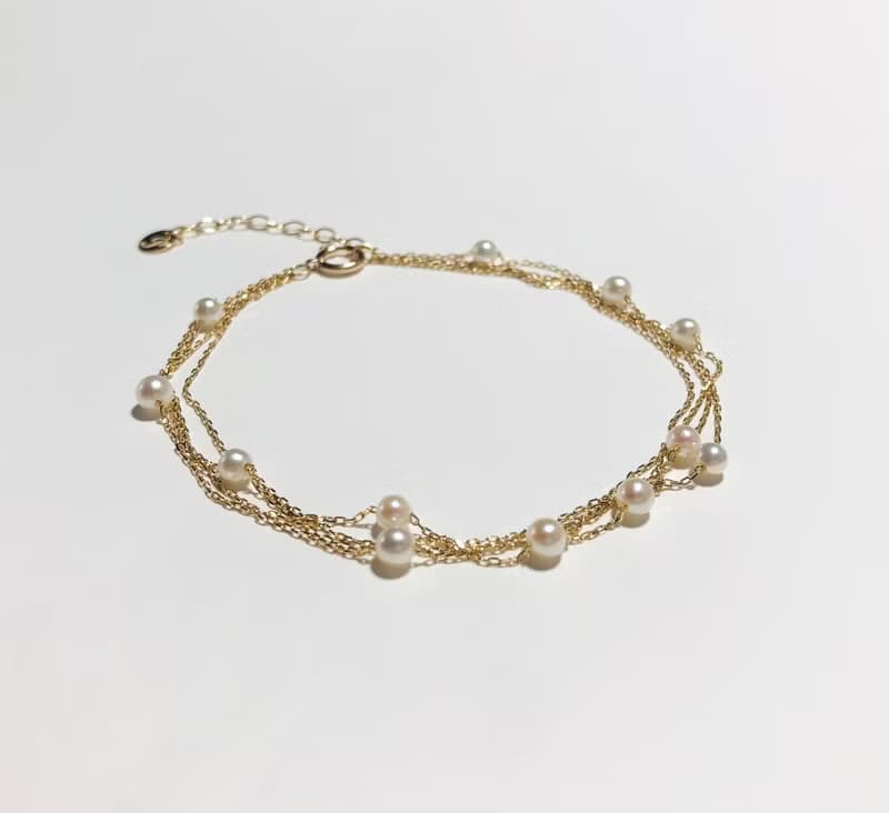 Akoya pearl bracelet  K14 JAPANmade sea pearl