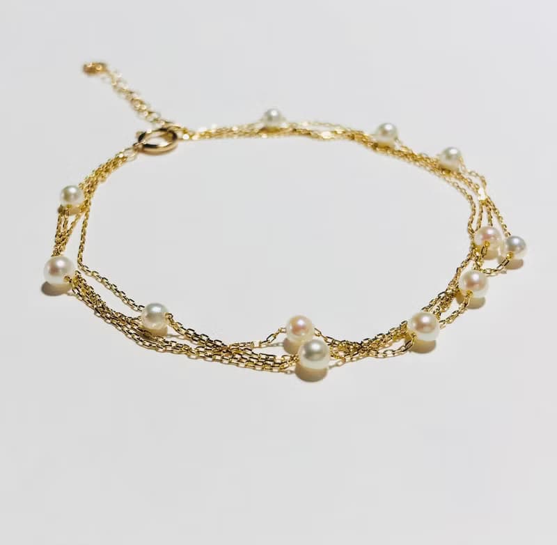 Akoya pearl bracelet  K14 JAPANmade sea pearl