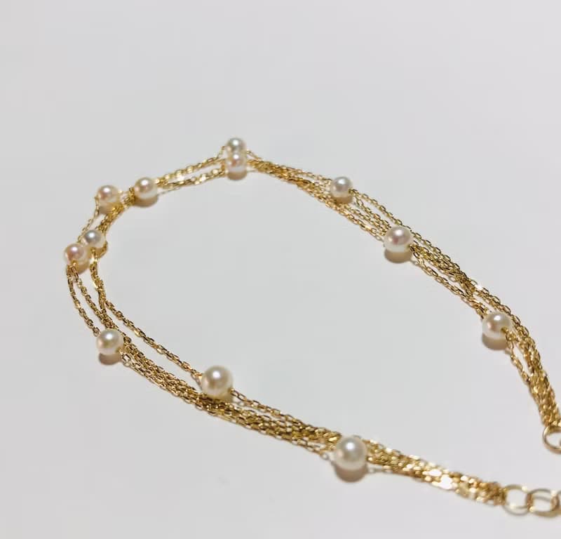 Akoya pearl bracelet  K14 JAPANmade sea pearl