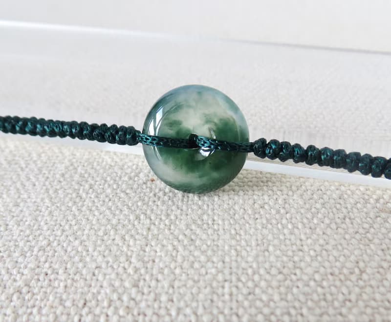 本命年【歲歲平安】冰飄花翡翠絲光編織手鍊*SW13*招財開運