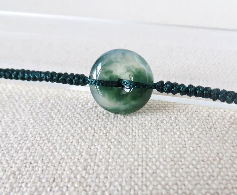 本命年【歲歲平安】冰飄花翡翠絲光編織手鍊*SW13*招財開運