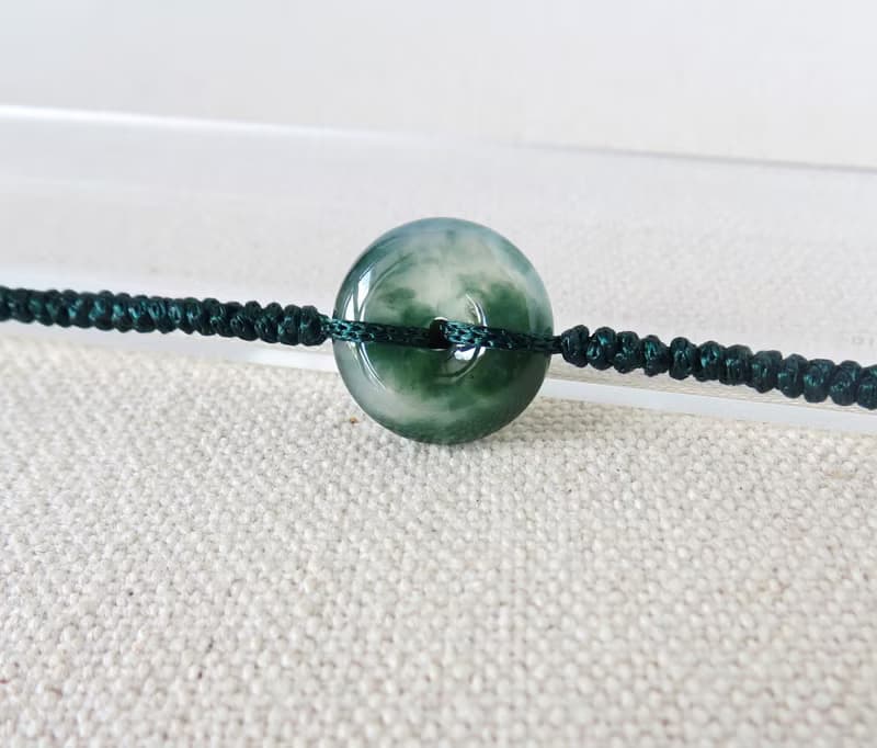 本命年【歲歲平安】冰飄花翡翠絲光編織手鍊*SW13*招財開運