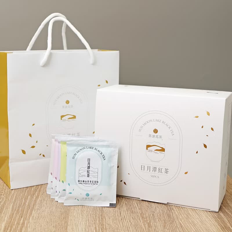 日月潭紅茶包 新年禮盒 50入 日月潭四大品種綜合茶包 冷熱泡