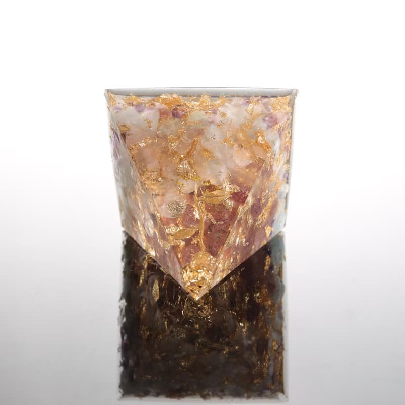 【快速出貨】愛戀小王子奧剛金字塔小夜燈Orgonite粉晶紫水晶開