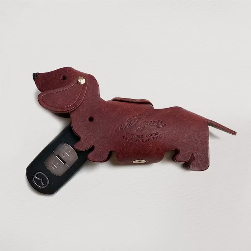 相愛臘腸狗汽車鑰匙包 | 媚惑紅 Car Key Case