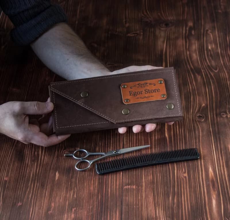 Personalized leather barber case, Barber Tool Kit, hairdressers kits